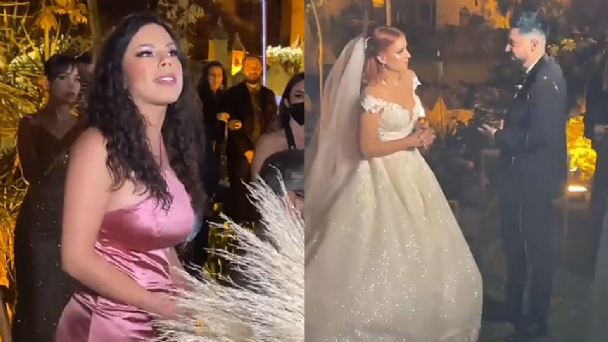 ‘El no te quiere’: Lizbeth Rodríguez interrumpe la boda de youtubers y expone infidelidad