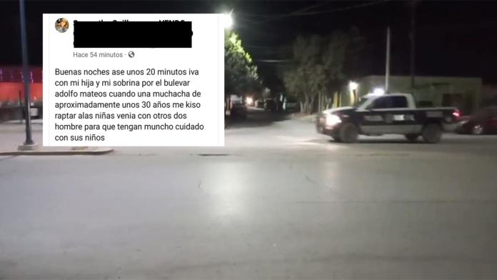 Denuncian intento de secuestro en Coahuila: Desconocidos trataron de llevarse a dos niñitas