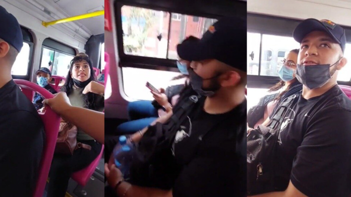 “Voy a ser mujer en este momento”: hombre se niega a salir de zona exclusiva en metrobus
