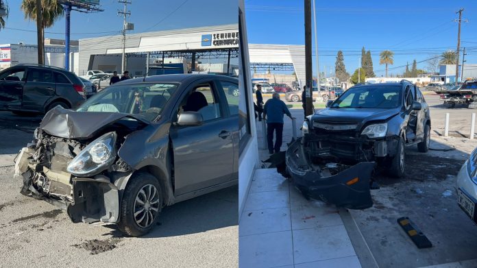Por ignorar señalamiento de alto colisiona con otro vehiculo