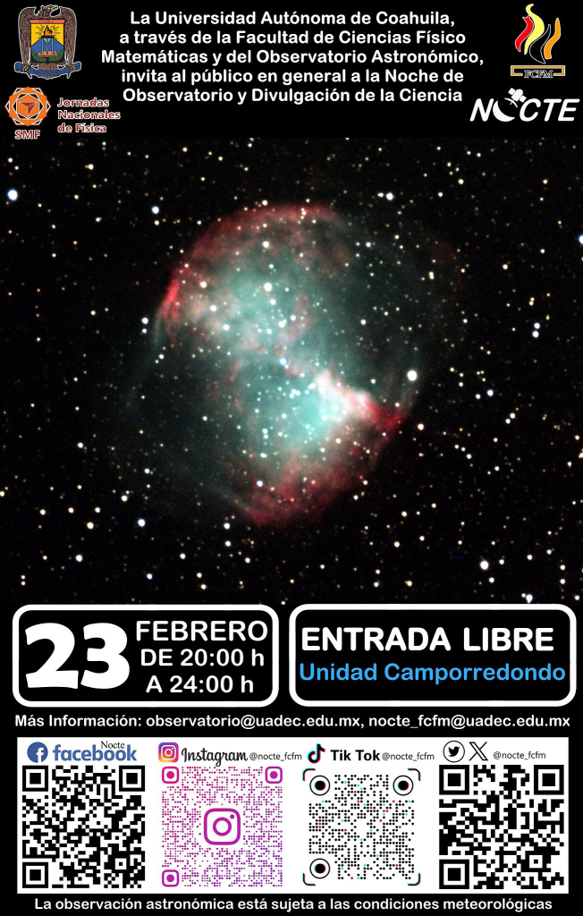 Explora el Espacio en la Noche de Observatorio en Camporredondo de la UAdeC