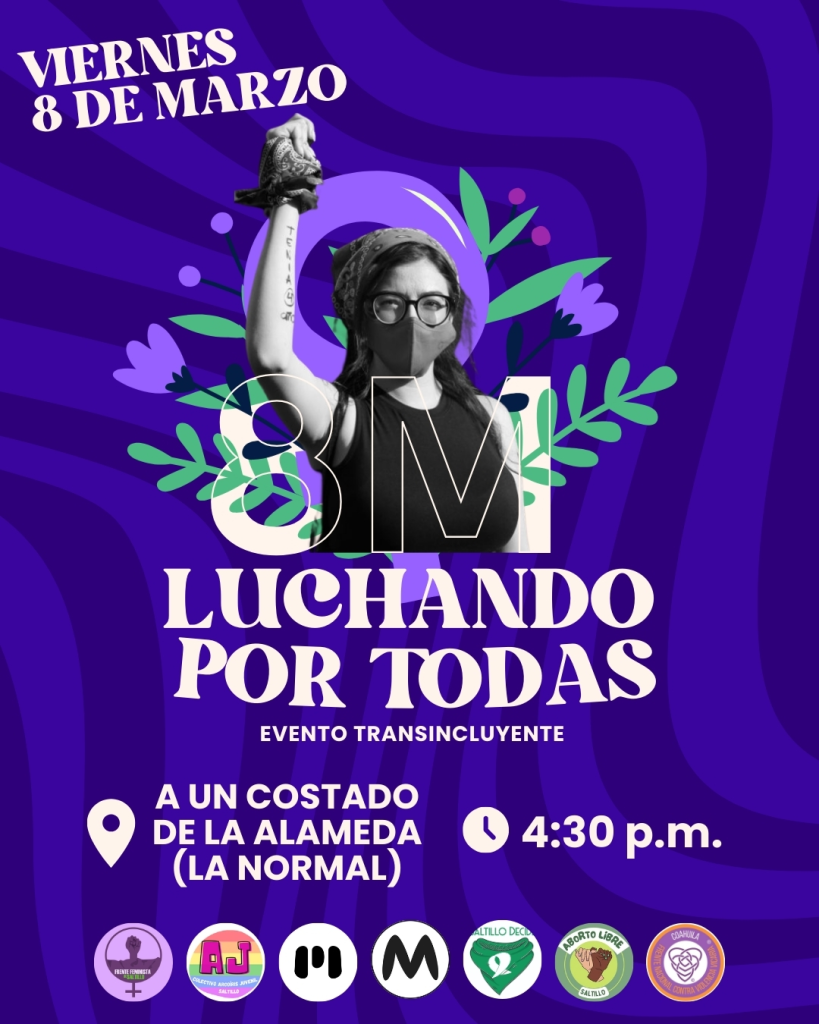 ¡Atención mujeres de Saltillo! Marcha del 8M anuncia cambio de ruta
