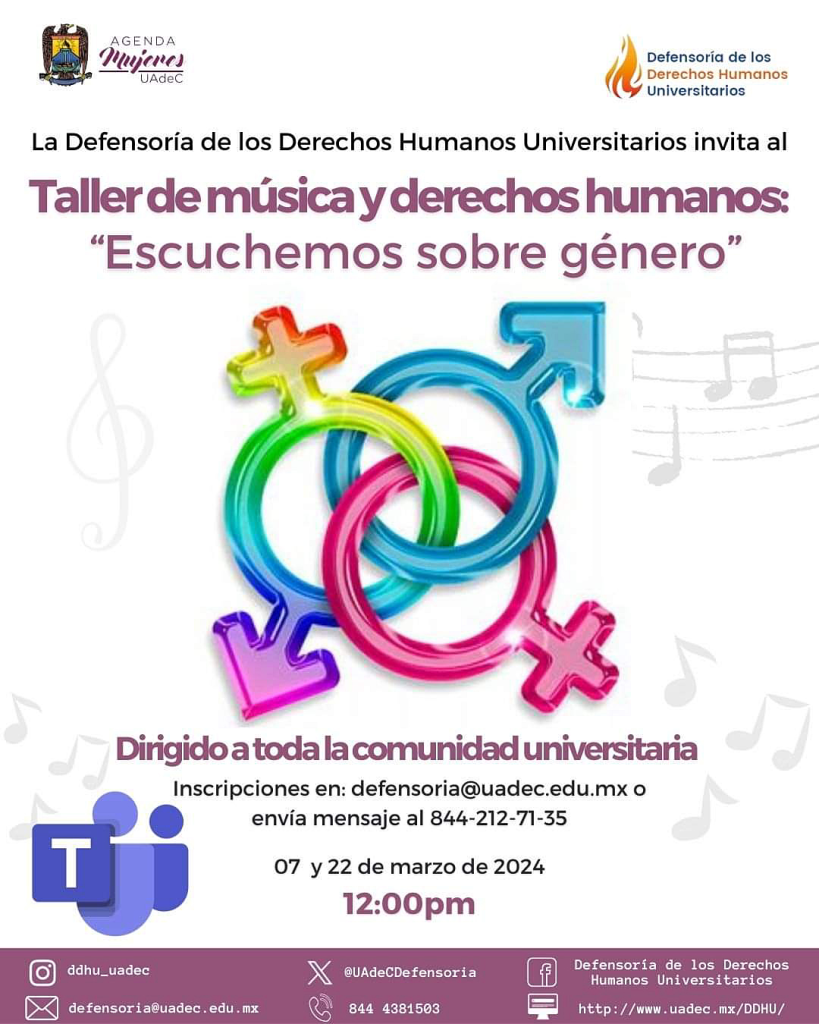 UAdeC invita a las actividades para Conmemorar el Día Internacional de la Mujer