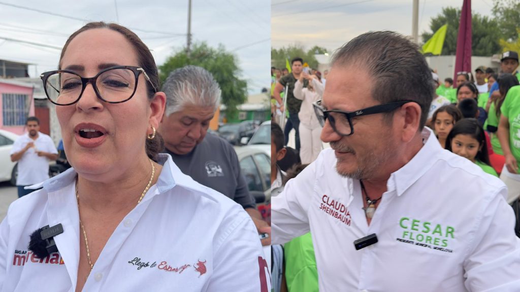 Claudia Garza del Toro y César Flores Sosa son candidatos a la alcaldía por la 4T en Monclova.