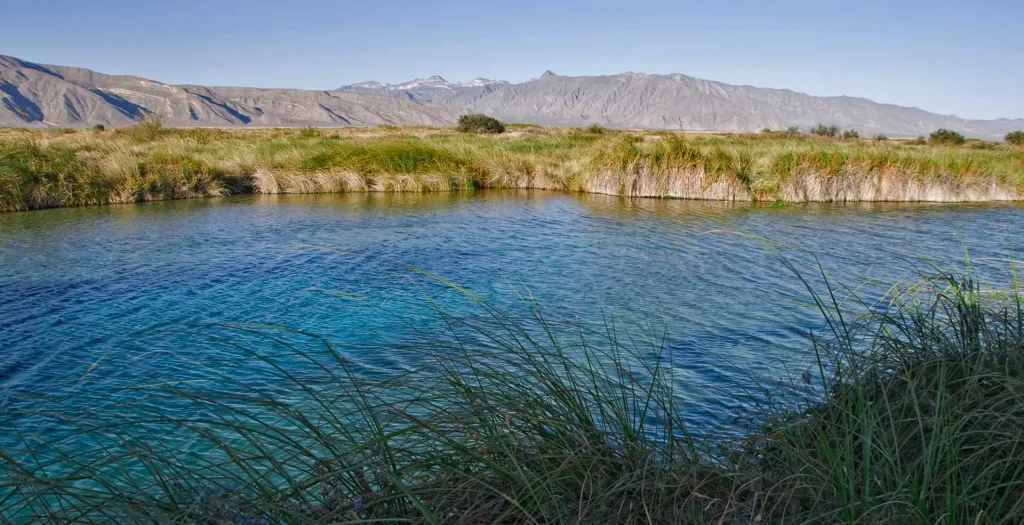 Poza Azul en Cuatro Ciénegas, un oasis de aguas turquesas rodeado de desierto.