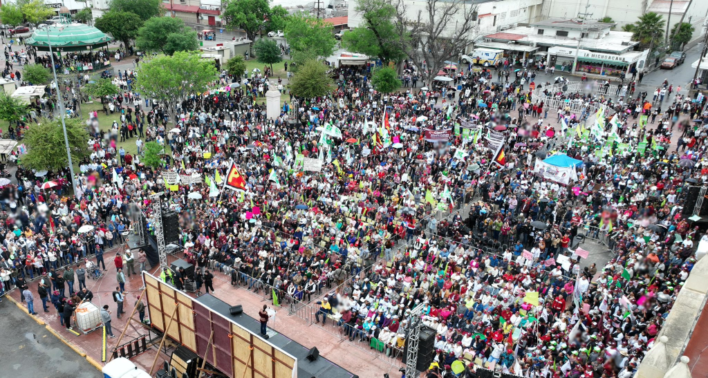 Claudia Sheinbaum plantea relación de iguales con Estados Unidos desde Laredo, Tamaulipas