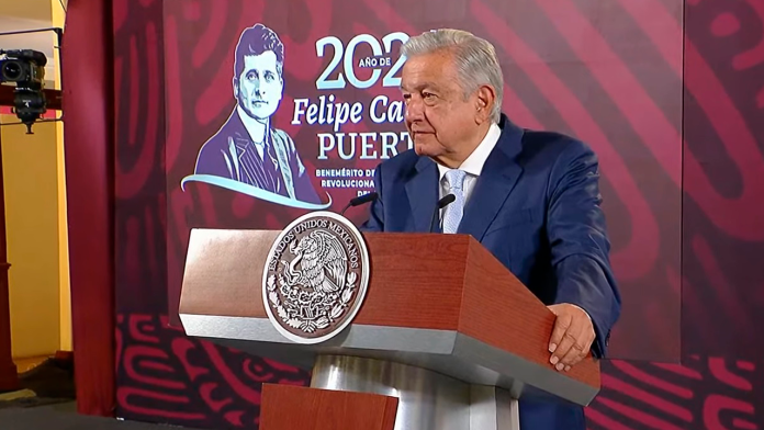 AMLO afirma que el desarrollo del proceso electoral es positivo y hace un llamado a evitar la violencia