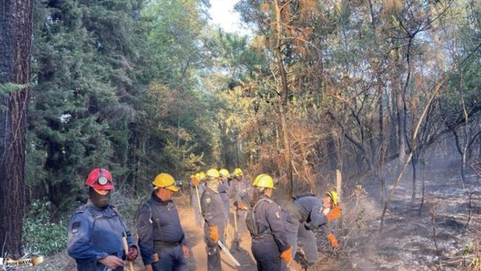 Combaten incendios en Valle de Bravo con Plan Marina y 28 mil litros de agua
