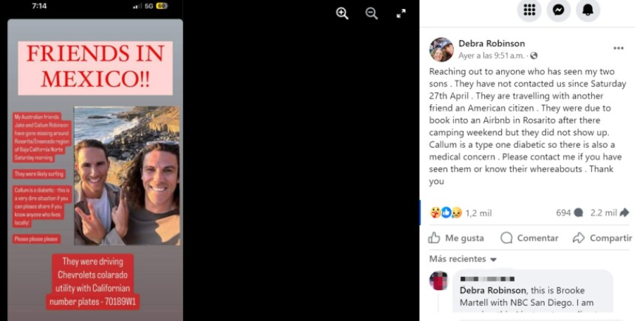 Desaparecen dos hermanos australianos en Baja California