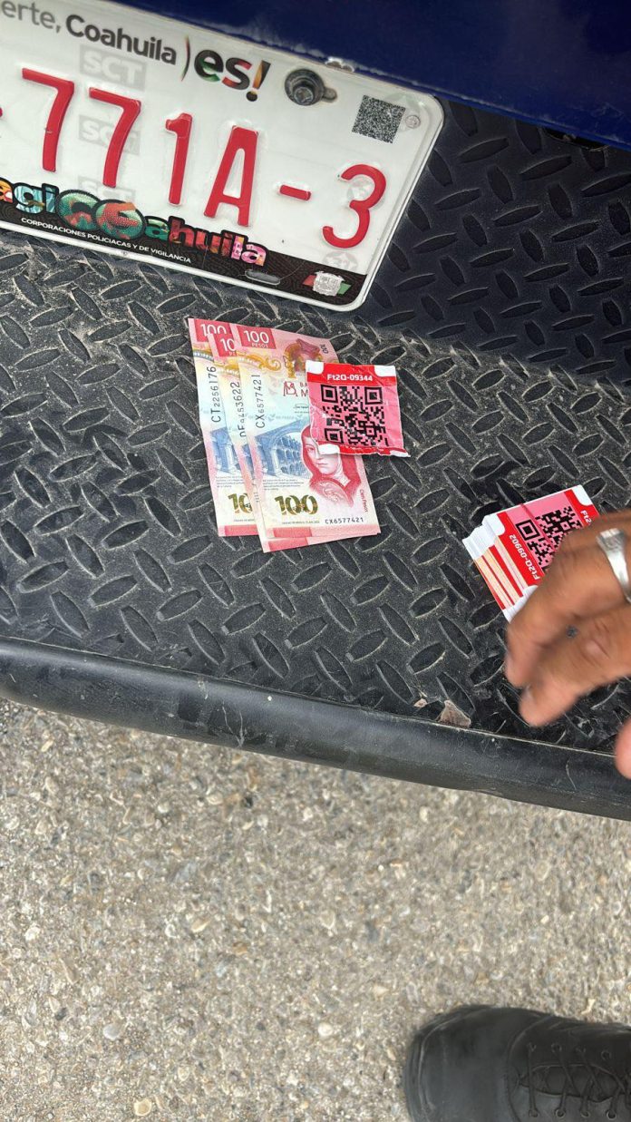 Un detenido en Sabinas con códigos QR y dinero en efectivo