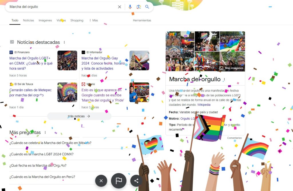 Doodle de Google, marcha del orgullo