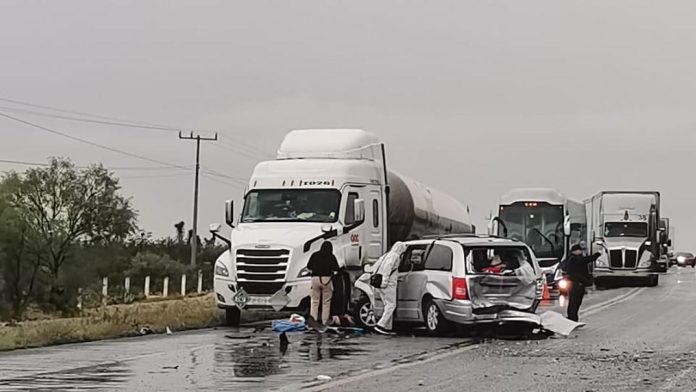 Accidente en la carretera Saltillo-Zacatecas deja una persona sin vida