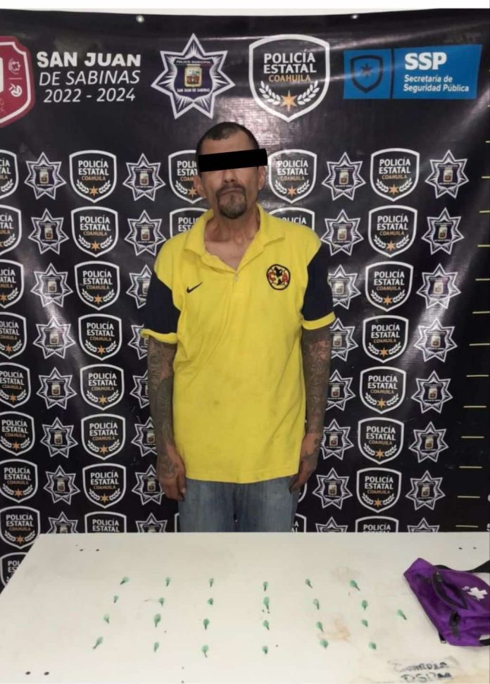 Detenido con drogas en Nueva Rosita
