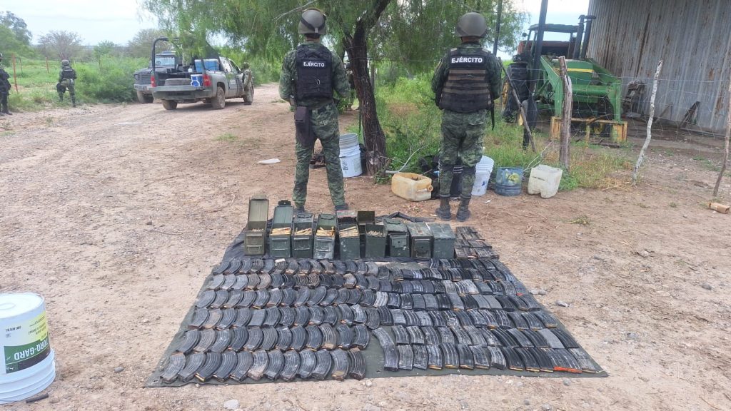 Ejército Mexicano aseguró armamento y vehículos en los límites de Tamaulipas con Nuevo León