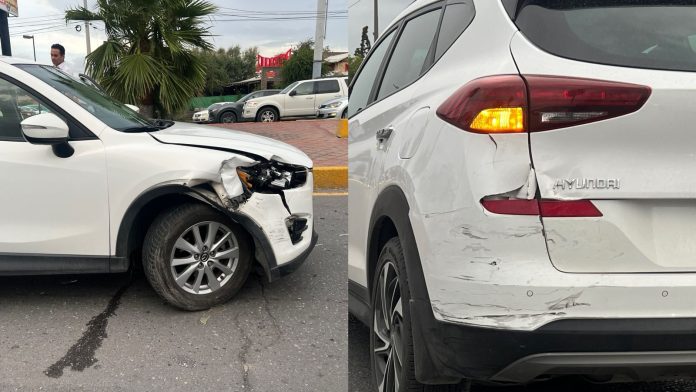 Conductor se distrae y choca por alcance