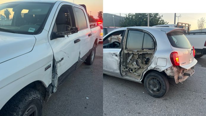 Adulto mayor huye tras chocar con su RAM a un Nissan March en Carr.57