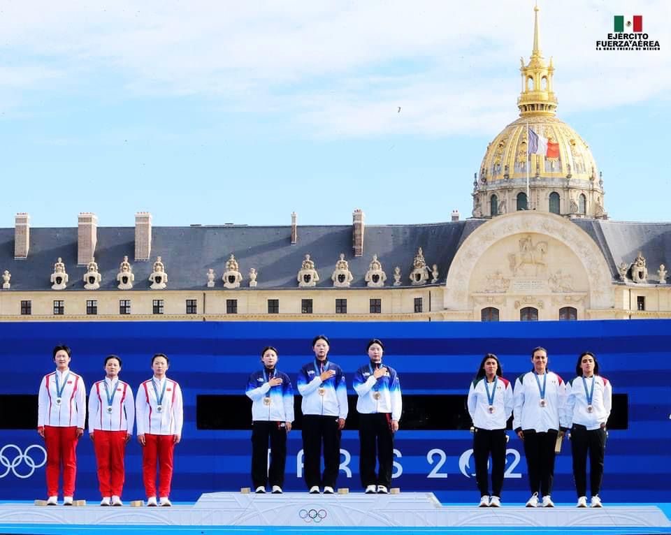 El Ejército, Fuerza Aérea y Guardia Nacional felicitan al equipo mexicano de tiro con arco femenil