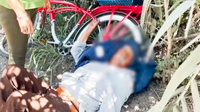 Abuelito sufre graves lesiones tras caída de bicicleta en Saltillo