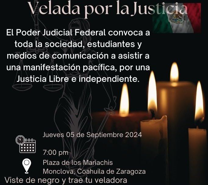 Convocan a "Velada por la Justicia" en Monclova