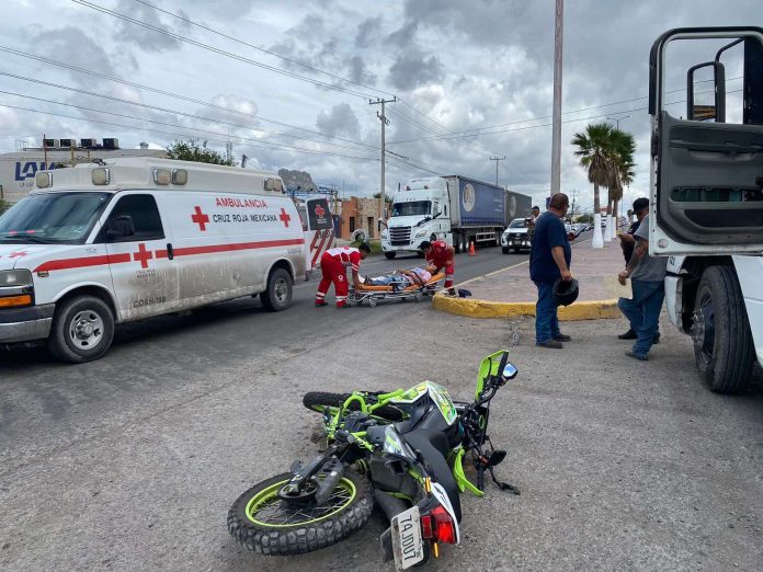El lesionado fue trasladado al IMSS en Rosita