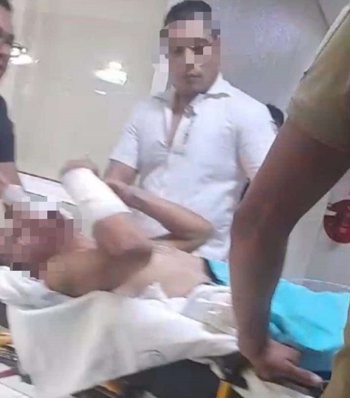 El lesionado fue trasladado de urgencia al IMSS en Rosita