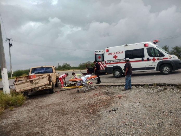 Mujer lesionada en encontronazo frente a Mina 6