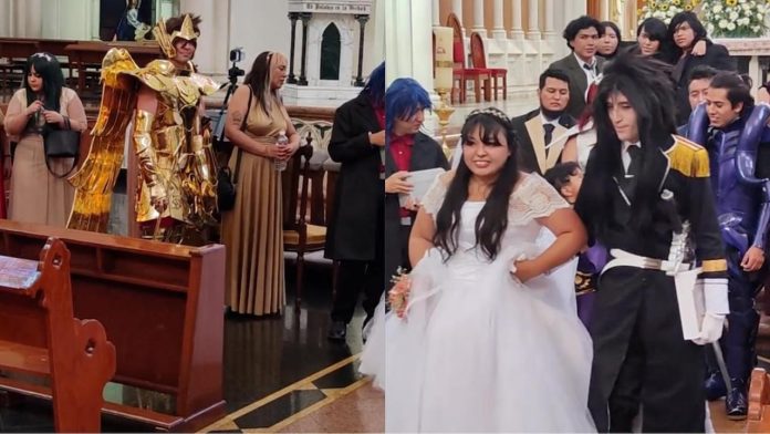 Boda otaku de Los Caballeros del Zodiaco se hace viral en redes sociales