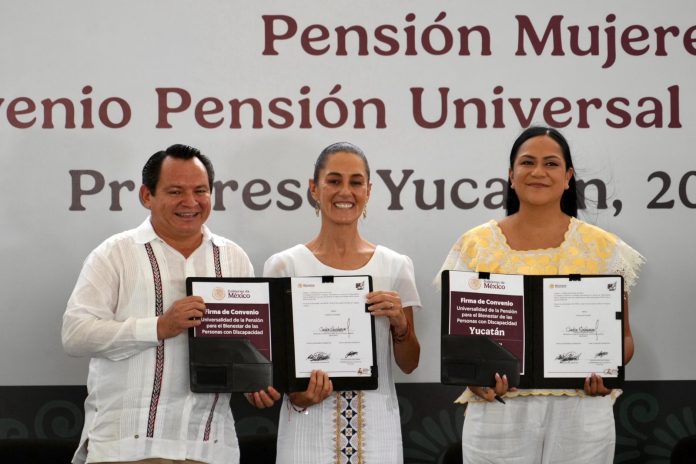 La Pensión para Personas con Discapacidad ya es un hecho en Yucatán: Claudia Sheinbaum