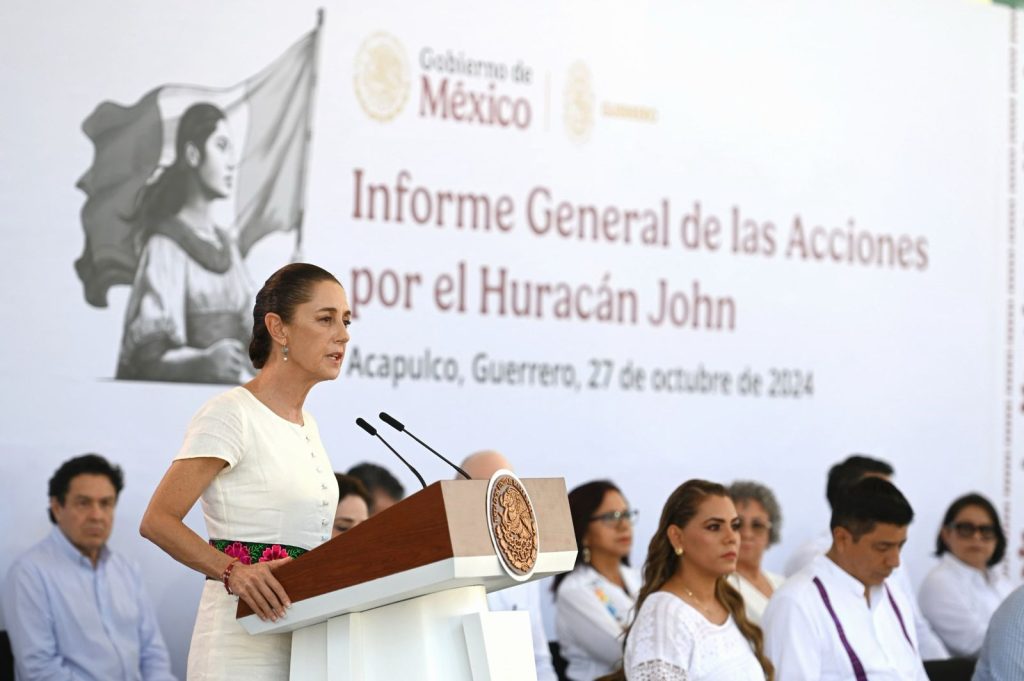 Claudia Sheinbaum presenta informe general de acciones por el huracán John en Guerrero y Oaxaca