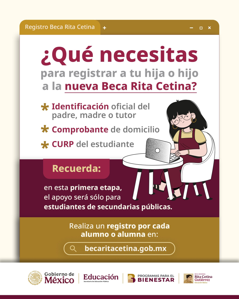 Alertan sobre páginas falsas para la Beca Rita Cetina; piden verificar el sitio oficialel sitio oficial