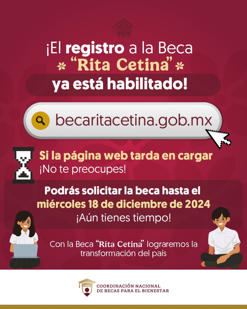 Alertan sobre páginas falsas para la Beca Rita Cetina; piden verificar el sitio oficial