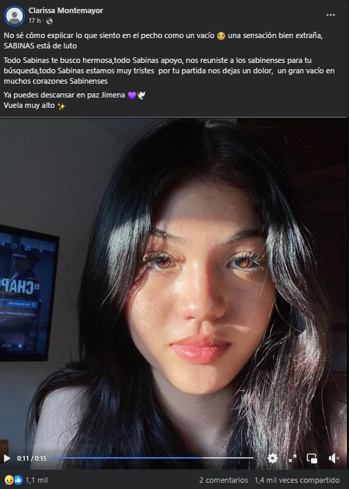 Conmueve hallazgo sin vida de Jimena en Sabinas