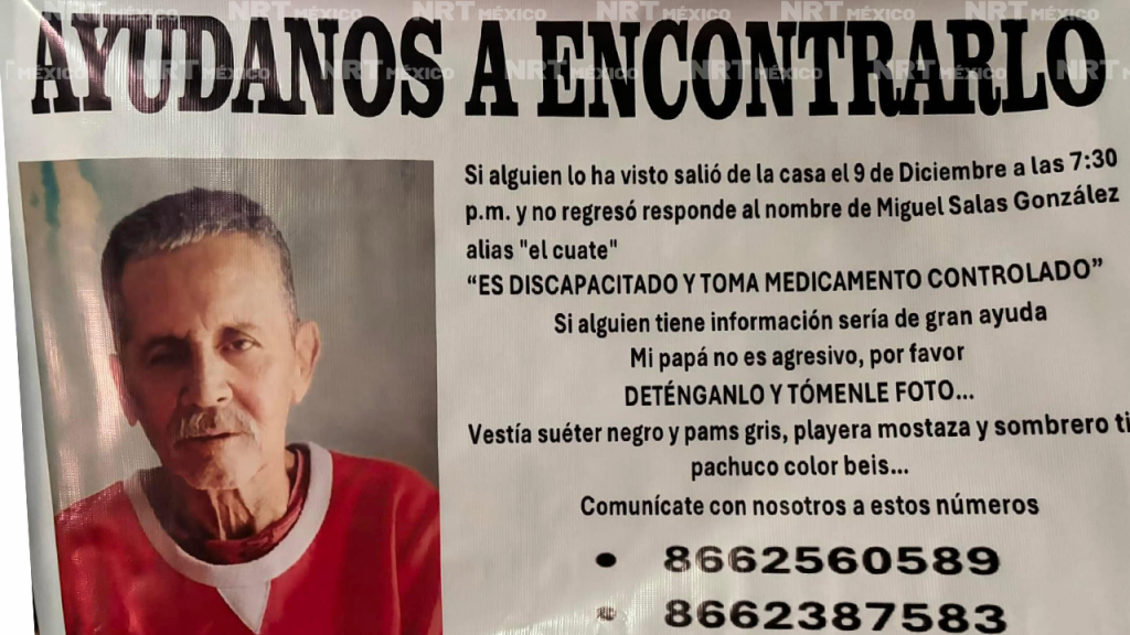 Familia busca a don Miguel Salas; piden a ciudadanos checar cámaras de sus casas