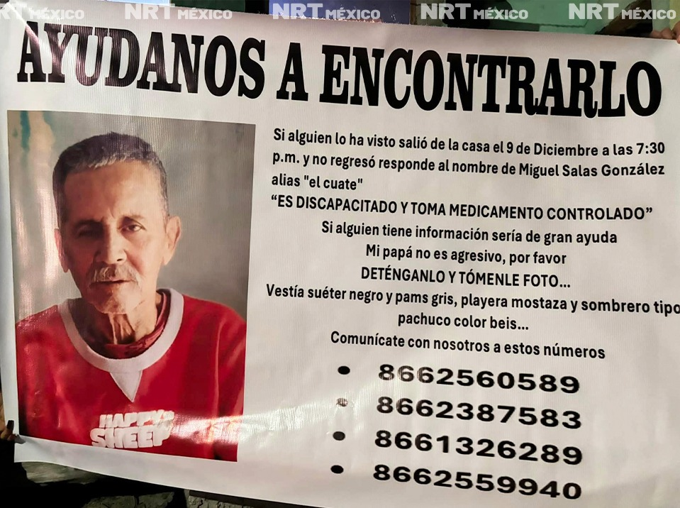 Llevan 12 días sin noticias de don Miguel Salas en Monclova