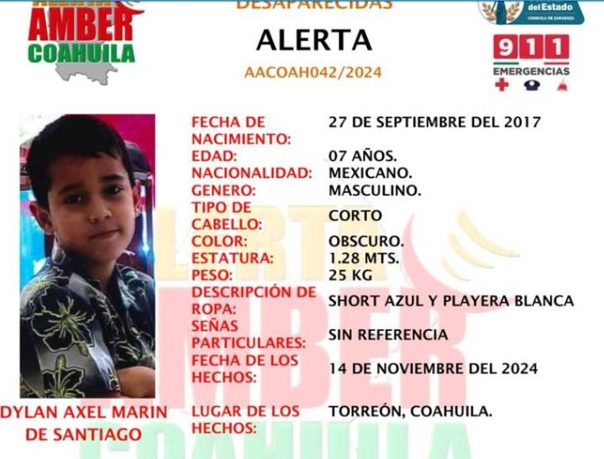 Activan Alerta Amber por la desaparición de tres hermanitos en Coahuila