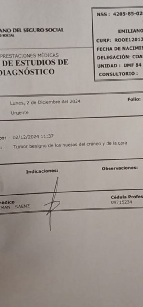 Piden apoyo urgente para cubrir estudios de Emiliano