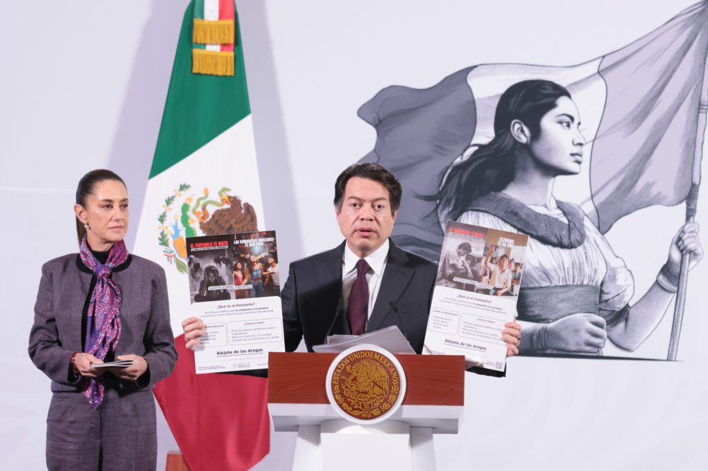 Claudia Sheinbaum presenta campaña preventiva, nacional y permanente "Alejate de las drogas. El fentanilo te mata"