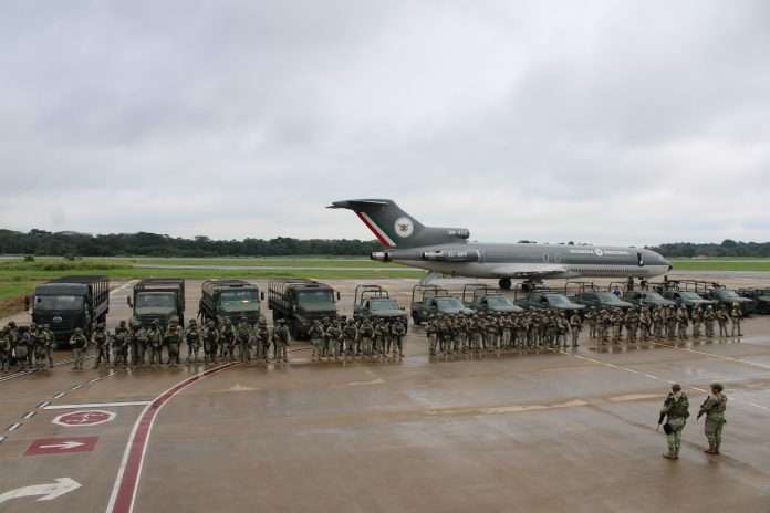 Ejército Mexicano y Guardia Nacional desplegaron 180 efectivos para reforzar la seguridad en Tabasco
