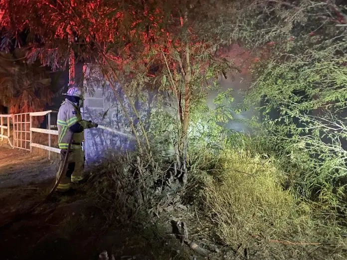En un predio de la calle Zaragoza sucedió el incendio provocado intencionalmente