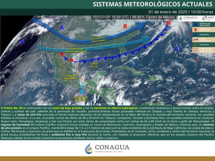 Frente frío 20 provocará lluvias y descenso de temperatura en Coahuila