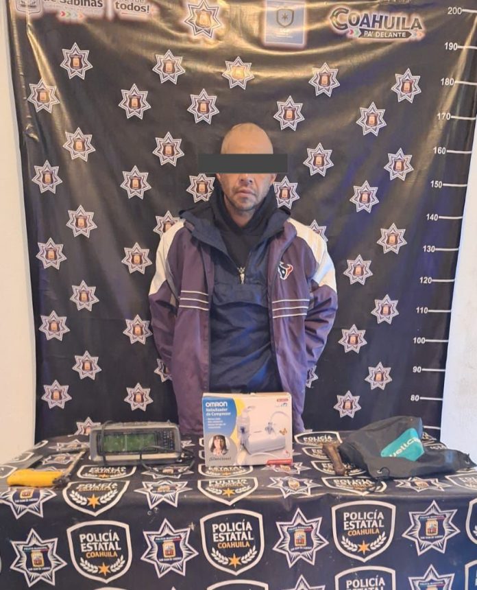 Por robo detienen a sujeto en Nueva Rosita