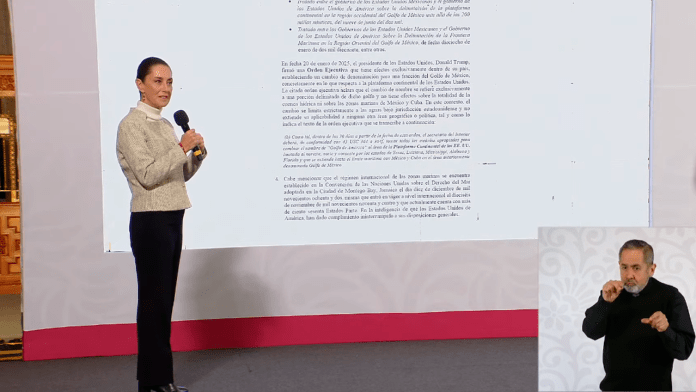 Claudia Sheinbaum presenta carta a Google sobre el nombre del Golfo de México: 'Tiene un origen histórico'