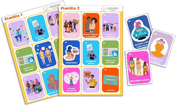 Juego de lotería para aprender sobre derechos sexuales y reproductivos en adolescentes y jóvenes: Conapo
