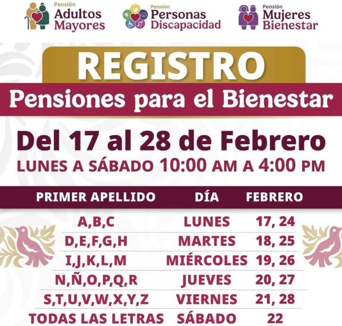 Inicia registro para Pensiones del Bienestar en Monclova