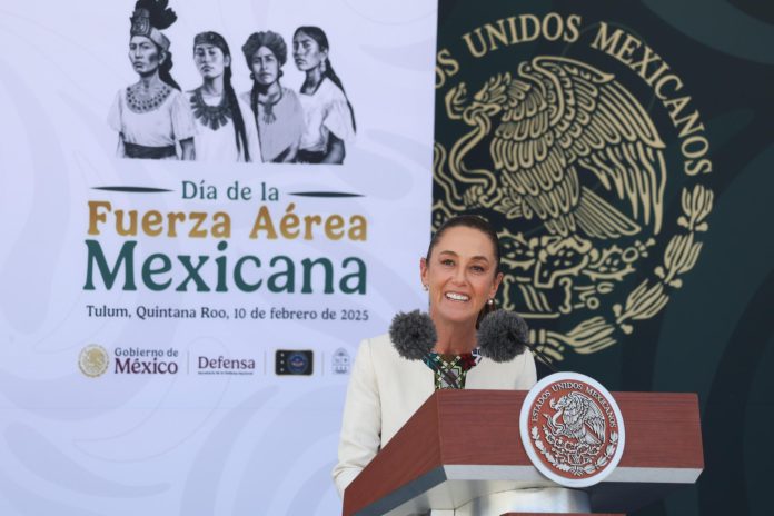 En Quintana Roo, Claudia Sheinbaum conmemora el 110 aniversario de la Fuerza Aérea Mexicana e inaugura la Base Aérea Militar No. 20