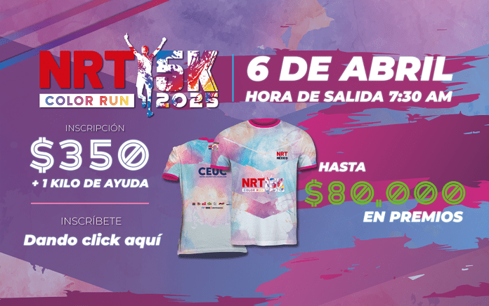 Todo listo para la súper Carrera NRT Color Run 2025