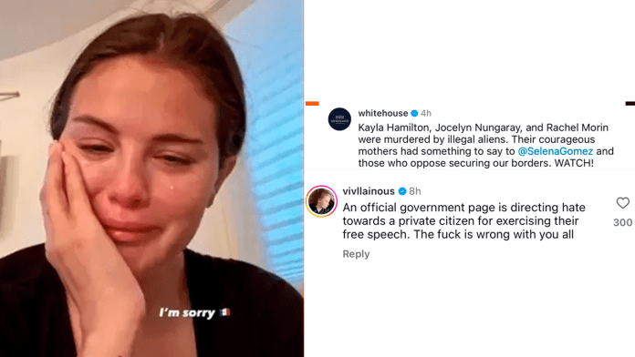 La Casa Blanca responde a video de Selena Gomez sobre deportaciones y reacciones en redes