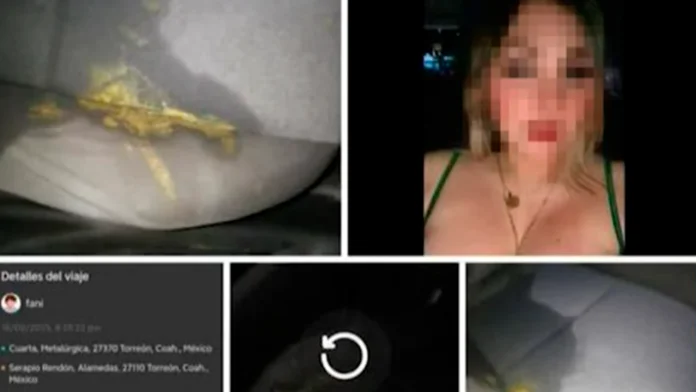 Pasajera en estado de ebriedad defeca en taxi de aplicación y la exhiben en redes sociales en Coahuila