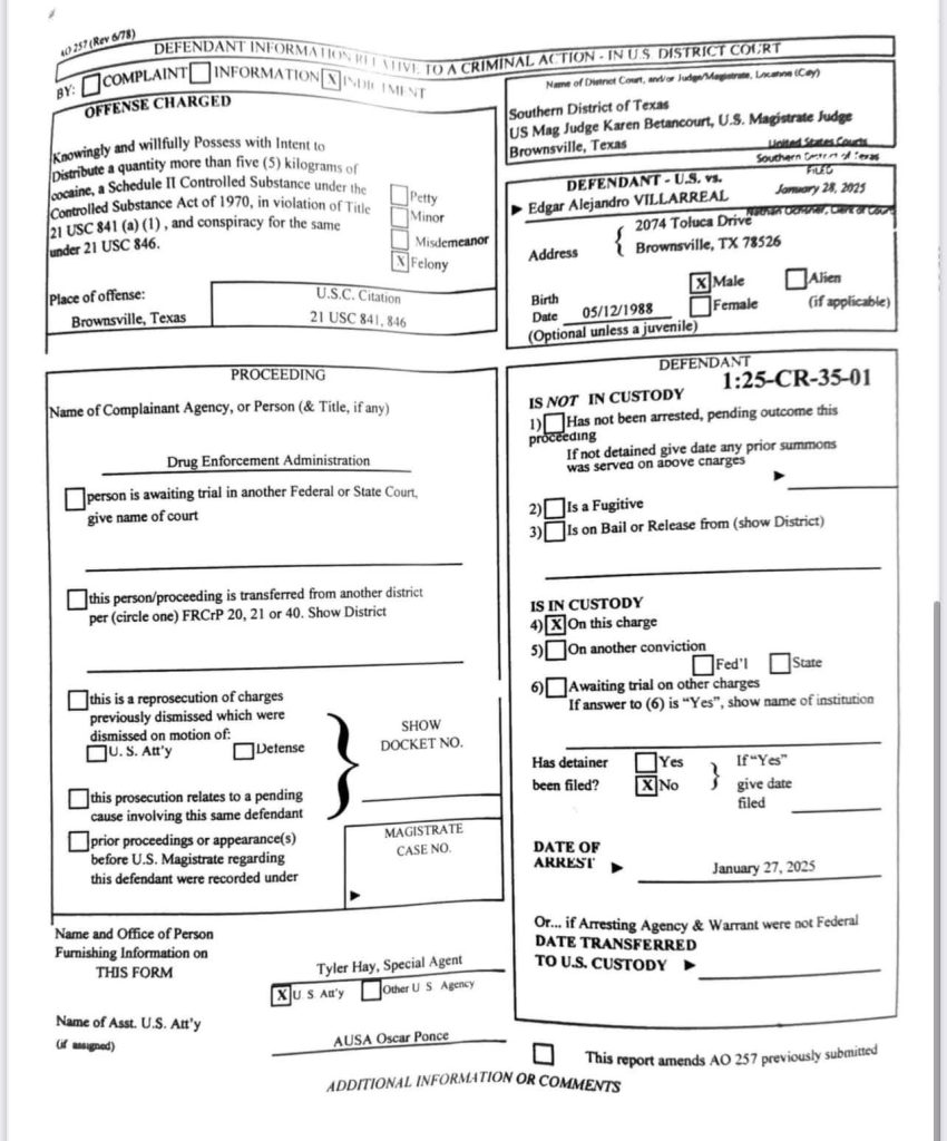 DEA arresta en Texas a Alejandro Villarreal, señalado como operador financiero de Morena