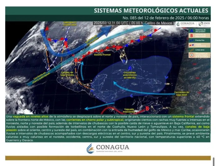 Nuevo frente frío traerá frío, lluvias y vientos fuertes a Coahuila